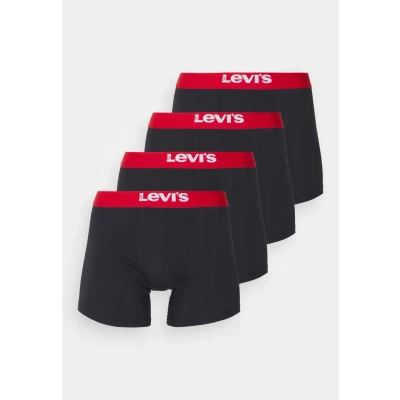 Bild av Levi&#039;s MEN Solid Basic Boxer Brief 4 PACK Underkläder, Storlek: Medium, Black/red