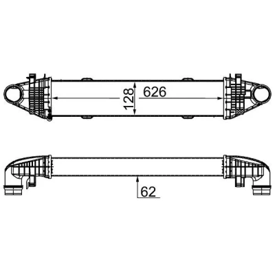 Bild av MAHLE ORIGINAL CI 356 000S Intercooler MERCEDES BENZ: Classe C Berline, Break, E Berline
