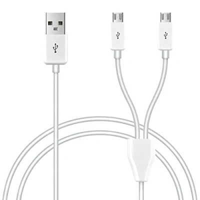 Bild av GELRHONR USB till mikro delarkabel, 2 i 1 kabel, 2.0 A hane synkroniseringsladdningskabel adapter sladd m