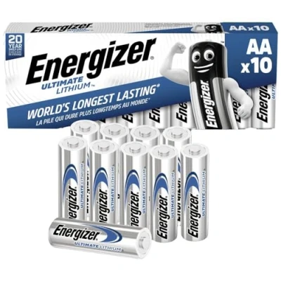 Bild av Energizer 7638900000000 Ultimate Aa Litiumbatteri, Paket med 10, Silver