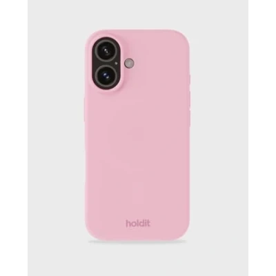 Bild av holdit silikonskal iPhone 16 0,8 mm ultratunt mobilskal silikon trendigt med fullt skydd (upphöjd kant för kameraskydd) Pink