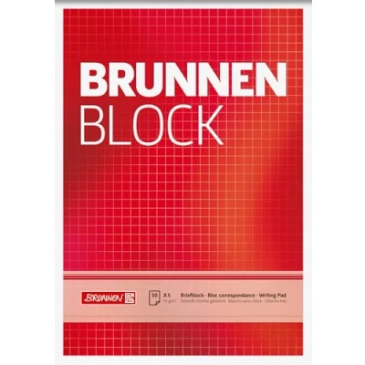 Bild av Brunnen brevblock/skrivblock/fontänblocket (A5, rutig, 50 ark, 70 g/m²)