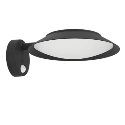 Bild av EGLO LED vägglampa Cerrisi, bredd 10,5 cm, svart, sensor