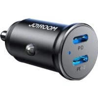Bild av Joyroom mini bil laddare JR CCN06 30W 2x USB C metall svart