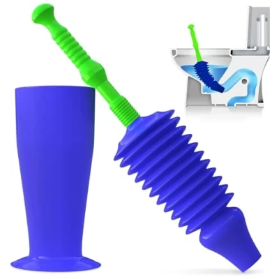 Bild av Luigi&#039;s Världens bästa toalettkolv The Stora, Blue &amp; Green Unblocking Machine Heavy Duty Unblocker med unik bälgdesign Klarar avblockerar alla toaletter