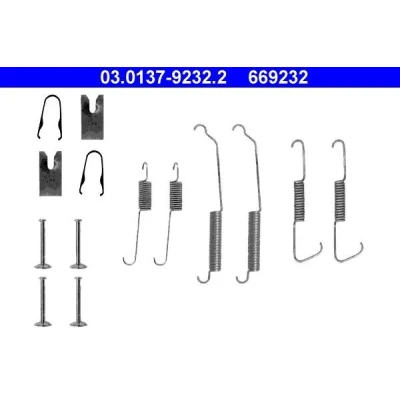 Bild av ATE 03.0137 9232.2 Kit d&#039;accessoires, mâchoire de frein MERCEDES BENZ: Classe A
