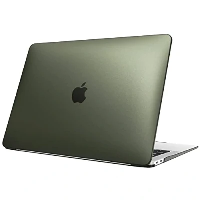 Bild av FINTIE Fodral kompatibelt med MacBook Air 13 tum 2020/2019/2018 (A2337 M1/A2179/A1932) matt fodral, tunt, lätt skydd mot fingeravtryck, frostad skogsgrön,