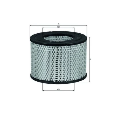 Bild av MAHLE ORIGINAL LX 606 Luftfilter 140,0mm 196,0mm Filterinsats TOYOTA: HILUX 6 Pick up, 5 4Runner, VOLKSWAGEN: Taro up