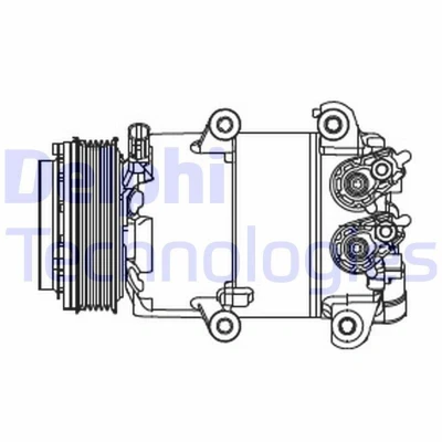 Bild av DELPHI CS20466 Compresseur De Climatisation VS16 PAG 46 FORD: FIESTA 6, FOCUS 3, 3 Turnier