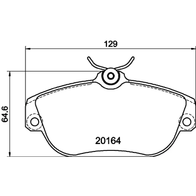 Bild av HELLA 8DB 355 018 001 Jeu de plaquettes frein non préparé pour indicateur d&#039;usure VOLVO: 740 Break, 940 I Berline