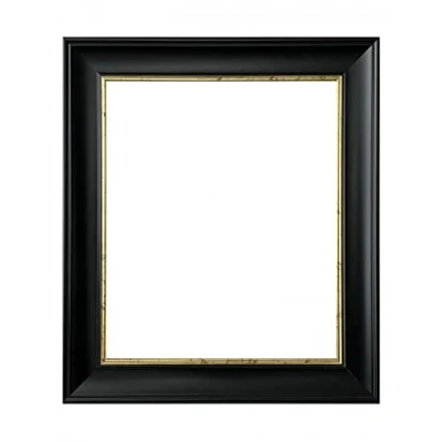 Bild av FRAMES BY POST Scandi Bildram, fotoram, svart med sprakande guld, 40 x 30 cm, plastglas