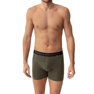 Bild av DANISH ENDURANCE Boxershorts i Merinoull för Män, Funktionsunderkläder, Grön Melerad, M