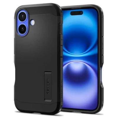 Bild av Spigen Tough Armor (AI) Skal Kompatibel med iPhone 16 Case Fodral Svart