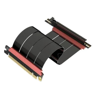 Bild av LINKUP AVA5 PCIe 5.0 Riser kabel RTX5090 5080 GPU Ready x16 128 GB/s hastighet Kompatibel med 4.0 &amp; WRX80/WRX90E Rak vinkel, svart 20 cm
