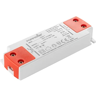 Bild av Poppstar SLIM trafo (för 0,15 till 15 Watt LEDs) extra platt LED transformator 230 V AC/ 12 DC 1,25 A