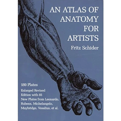 Bild av Atlas of Anatomy for Artists: 189 Plates: Enlarged Revised Edition with 85 New Plates from Leonardo, Rubens, Michelangelo, Muybridge, Vesalius, Et Al.