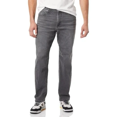 Bild av Amazon Essentials mäns rak passform jeans, tvättad grå, 31 W x 32 L