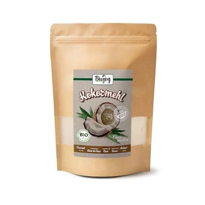 Bild av Biojoy EKO Kokosmjöl, från 100% mjukt torkat och finmalet kokosfruktkött (500 g)