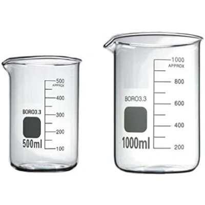 Bild av Rocwing Boro 3,3 glas graderad mätbägare för laboratorium eller kök (500 + 1 000 ml)