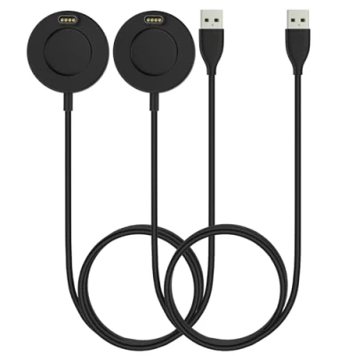 Bild av MoKo 2Pack Charger Dock Compatible with Garmin Vivoactive 3/4/4S/Fenix 7/7S/7X/6/6S/6X Pro/5/5S/5X Plus/Forerunner 45/55/245/745/945/Venu 2/2 Plus/Sq/Instinct/Epix 2,USB Data Sync Charging Station,Bk