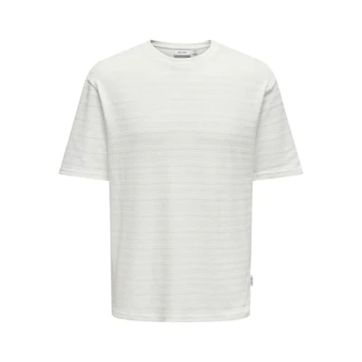 Bild av Only &amp; Sons Onsgivo CREW Tshirt bas, Storlek: Large, Cloud dancer