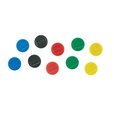 Bild av Nobo magnetiska whiteboardmagneter 10 pack 32 mm färgade magneter Svart
