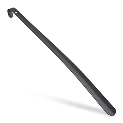 Bild av Relaxdays skohorn metall, bekväm, stabil, 60 cm lång, stor för upphängning, med handtag, svart, järn, 1 st