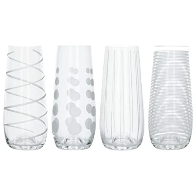 Bild av MIKASA Cheers martinigglas, 290 ml, 4 stycken, kristallglas, silver, 230 set med