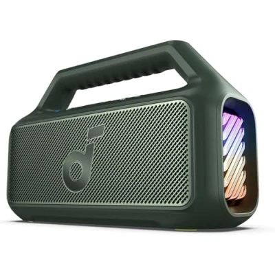 Bild av soundcore Boom 2 utomhushögtalare, 80W, subwoofer, BassUp 2.0, 24H speltid, IPX7 vattentät, flytbar, RGB ljus, USB C, anpassad EQ, Bluetooth 5.3, bärbar för utomhus (grön)