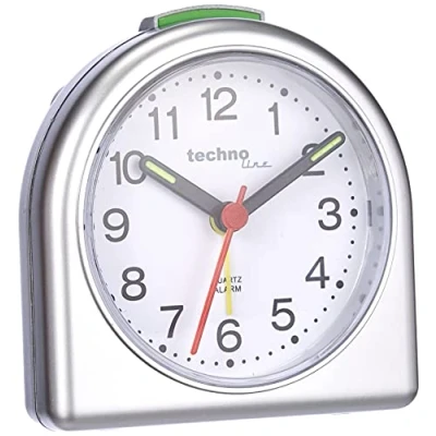 Bild av Technoline GENEVA SD, Quartz väckarklocka, Silver, inomhus, 12 timmar, 1x Mignon/AA/LR06, 85 x 30 mm
