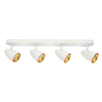 Bild av EDO Taklampa OVO 4 Spotlight Takspotlight 4x35W Plafondlampa 4xGU10 Inomhus Strålkastare Justerbar Vit Roterande och Vridbar Bar för Vardagsrum Sovrum Kök Matsal