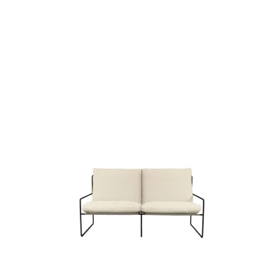Bild av Ferm Living Desert 2 seater Pure Bouclé Utomhussoffa Black/Off white W156 x D85 H78 CM