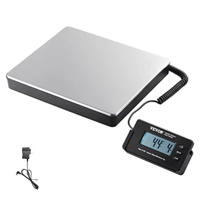 Bild av VEVOR Digital fraktvåg, 440 lbs x 1,7 oz. Kraftig postvåg med timer, tareringsfunktion, HD LCD skärm Bärbar paketvåg för bagage, hem, postkontor, AC/DC driven, FCC listad