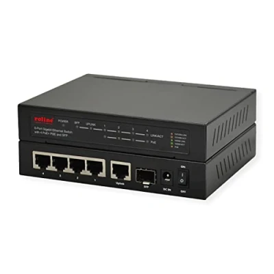 Bild av ROLINE Gigabit Ethernet switch 6 portar (5 x 10/100/1 000 1 SFP, 4 PoE+)