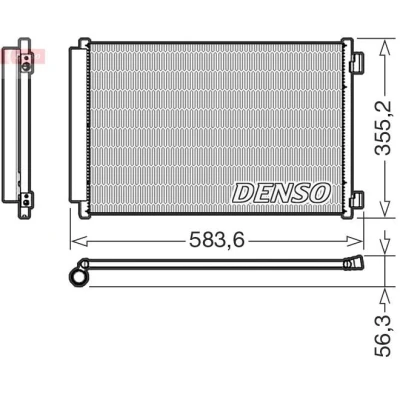Bild av DENSO DCN09146 Condenseur De Clim R 134a FIAT: 500 3 portes, C Cabriolet