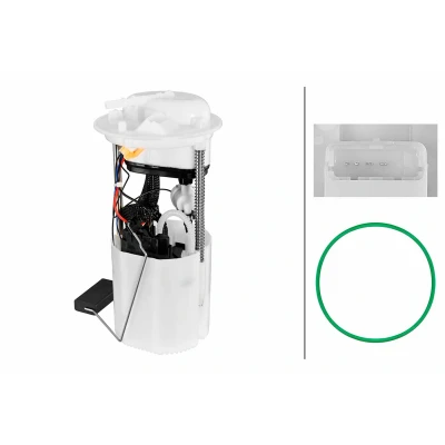Bild av HELLA 8TF 358 306 721 Unité d&#039;injection de carburant avec joint d&#039;étanchéite, palpeur électrique Essence FIAT: Panda II 5 portes