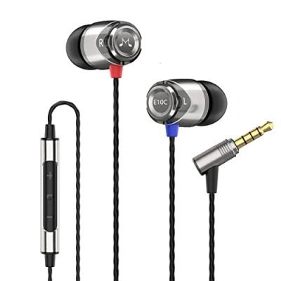 Bild av SoundMAGIC E10C trådbundna öronsnäckor med mikrofon HiFi stereo hörlurar Bullerisolering in ear Kraftfull bas trasselfri sladd Gunmetal