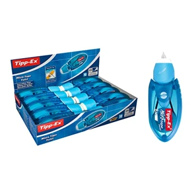 Bild av Tipp Ex Micro Tape Twist korrigeringsband Blå kropp, låda med 10