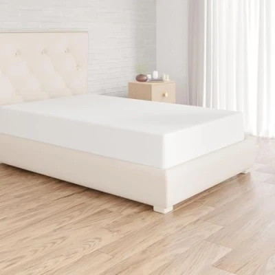 Bild av Amazon Basics Formsydda lakan i mikrofiber, ljust vit, 90 x 190 30 cm