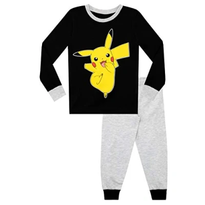 Bild av Pokemon Pikachu pyjamas för pojkar, svart, 116 cm