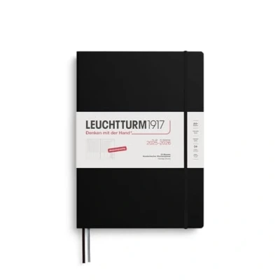 Bild av LEUCHTTURM1917 372633 akademisk veckoplanerare Master (A4+) 2026, 18 månader 07.2025 12.2026, inbunden svart, tysk