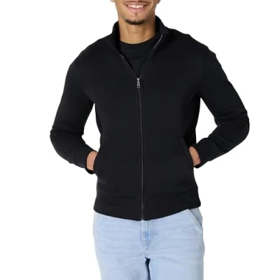 Bild av Amazon Essentials herrtröja helt blixtlås fleece tröja, svart, Medium