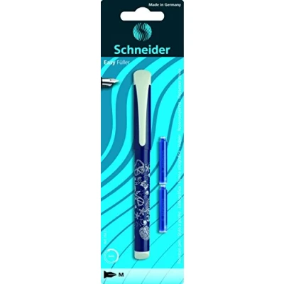Bild av Schneider Reservoarpenna Easy, M, blisterkort per styck inklusive 2 patroner (sorterade färg skickas slumpmässigt)