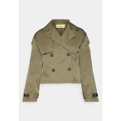 Bild av JJXX Carlie Short Unisex Trenchcoat, Storlek: XS, Dusty olive