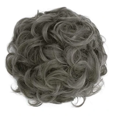 Bild av CAISHA XL Hårstycke Elastiskt Hår Hårknut Updos Voluminös Lockigt Bulle Askgrå G27E