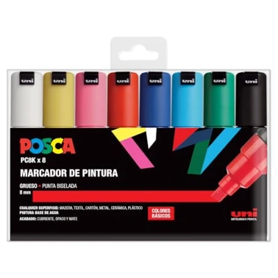 Bild av UNI Posca Set PC 8K Basic Pack 8 pennor