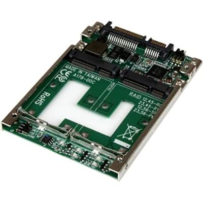Bild av StarTech.com Dual mSATA SSD till 2,5 tum SATA RAID adapter/omvandlare 2 vägs 6,4 cm adapter/hölje
