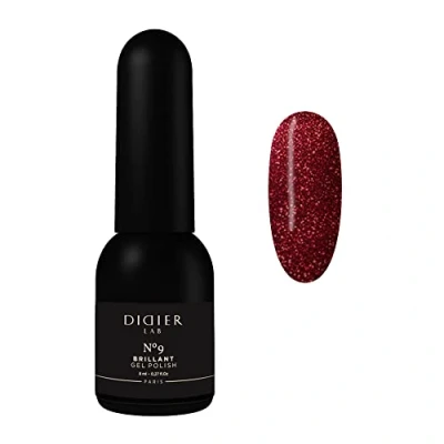 Bild av Didier Lab Gellack Brillant No.9 Professionell manikyr Pedikyr Nagellack med gnistrande platinanyans Ljusreflekterande skimmer Rik pigment för fullständig nageltäckning UV LED lampor
