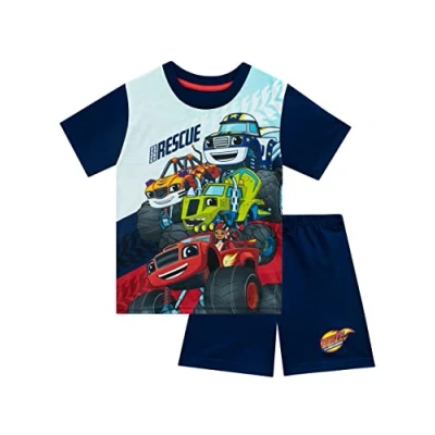 Bild av Blaze och monstermaskinerna pyjamas för barn I pojkar monster lastbilar bilar officiella varor, blå, 110 cm