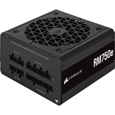 Bild av Corsair RM750e (2023) Fullständigt Modulärt ATX Aggregat Med Låg Ljudnivå Kompatibelt 3.0 Och PCIe 5.0 80 PLUS Gold Effektivitet Modernt Standby Stöd Svart